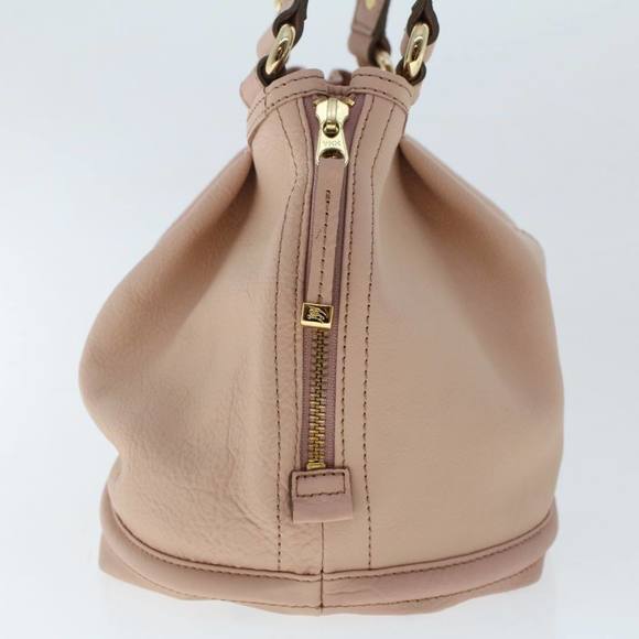 BURBERRY Blue Label Hand Bag Leather 2way Pink Auth bs7238 - Picture 3 of 16